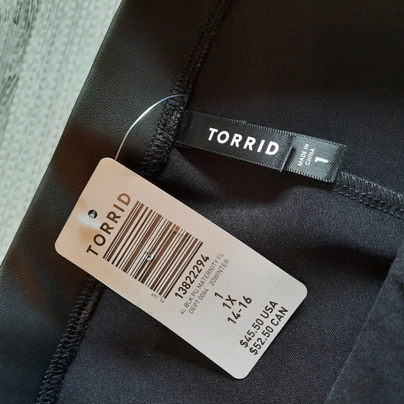 Torrid Maternity Faux Leather Black Leggings - Picture 5 of 10